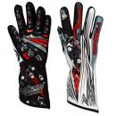 Rennkart Handschuhe Speed | BRISBANE G-4 | schwarz,weis,rot | Gr. 6